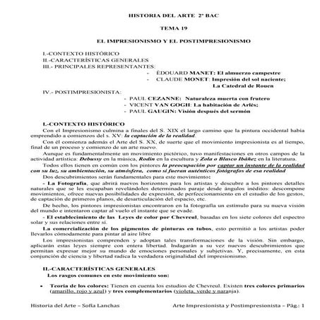 Impresionismo-Posimpresionismo