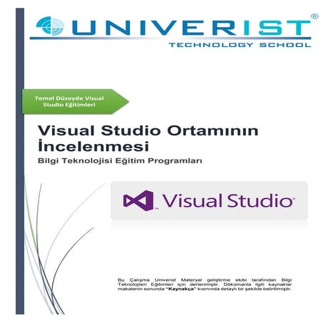 Temel Düzeyde Visual Studio Eğitimleri