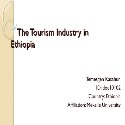 The Tourism Industry in Ethiopia