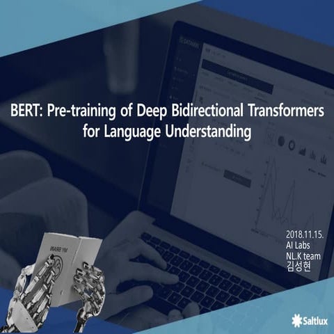 BERT: Pre-training of Deep Bidirectional Transformers for Language ...