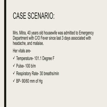 Altered body temperature