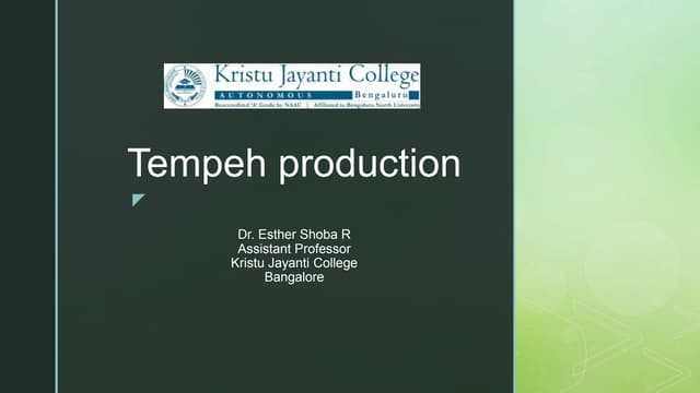 Tempeh production