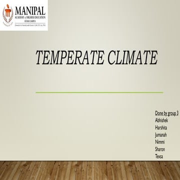 Temperate Climate India