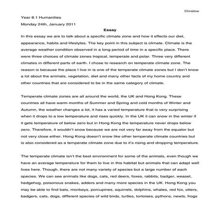 Temperate climate | PAGES