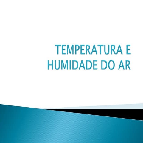 Temperatura e humidade do ar | PDF