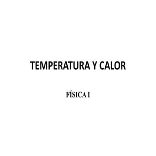 Temperatura y calor
