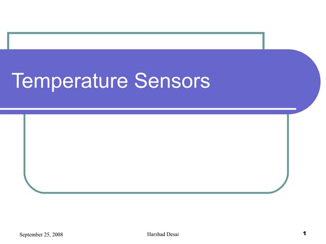 Temperature Sensors