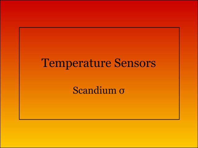 Temperature Sensors