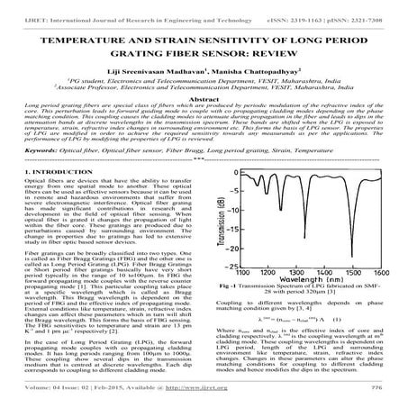 Temperature and strain sensitivity of long period grating fiber sensor    review