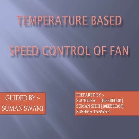 Temperature based fan speed control & monitoring using arduino | PDF