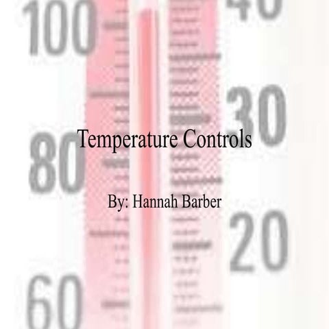Temperature controls