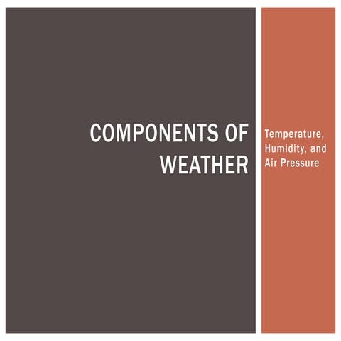 Temperature, Humidity, Air Pressure