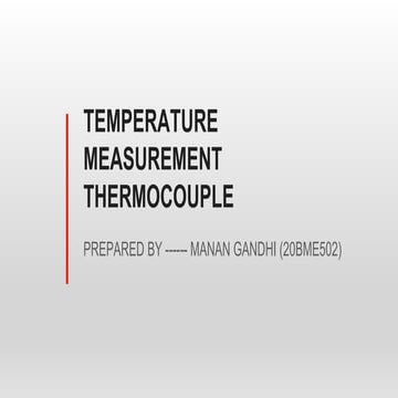 Temperature measurement (THERMOCOUPLE)