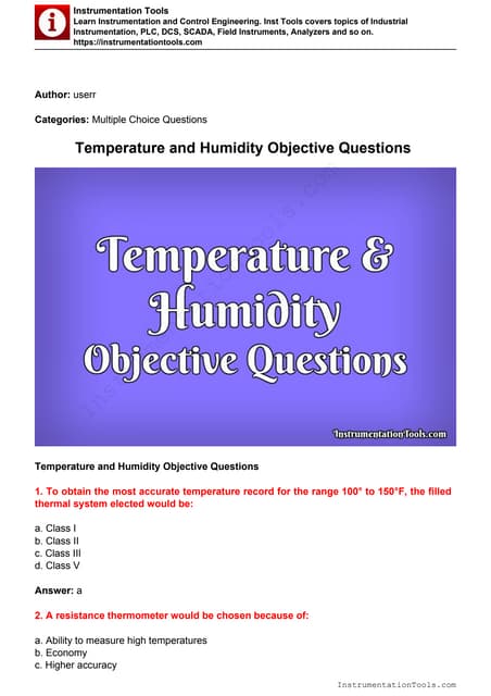 Pressure Measurement Mcq Pdf