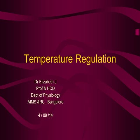 Temperature regulation