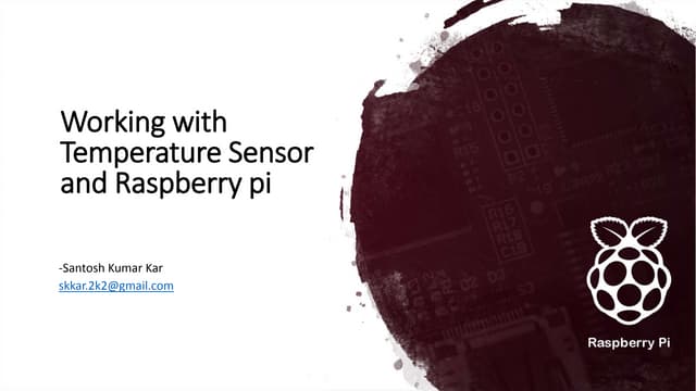 Temperature sensor with raspberry pi