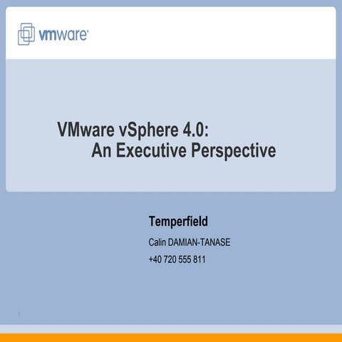 Temperfield vSphere Executive Presentation