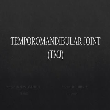 Tmj examination & imaging | PPTX