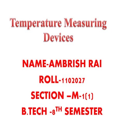 Tempertureing measuring device