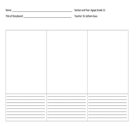 Templaate story board