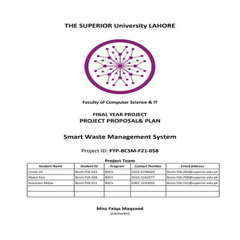 Template 03 - project proposal &amp; plan
