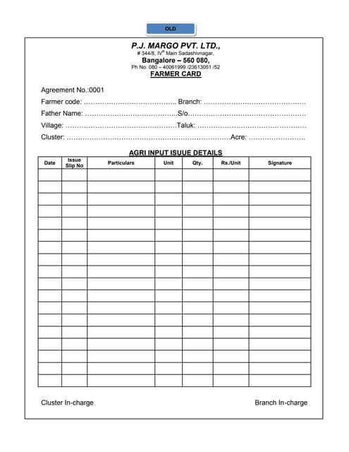 sample lpo format