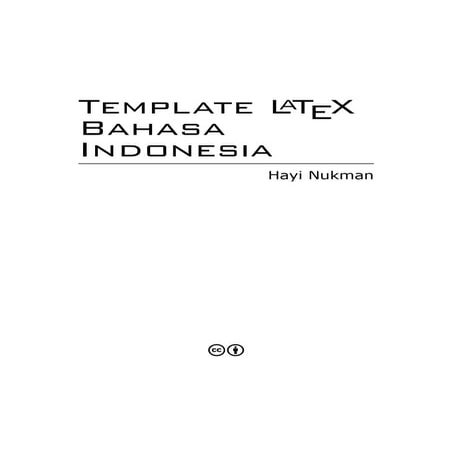 Template Latex: Buku | PDF