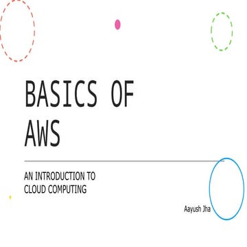 AWS Cloud computing is the on-demand delivery of IT resources over the ...