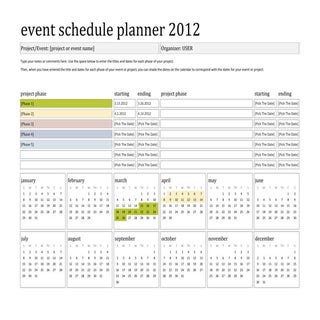 Template  - Event schedule planner ...