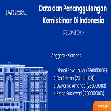 Data dan Penanggulangan Kemiskinan di Indonesia