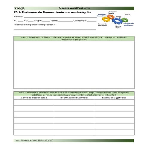 Template 3 1 word problems 1 unk 2020