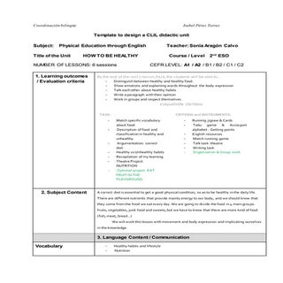 Unidad Didáctica: Hábitos saludable...