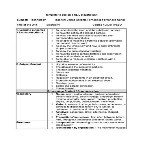 Template clilunit carlos