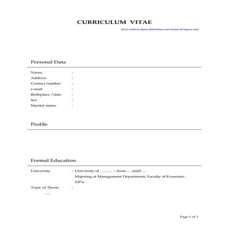 Template cv