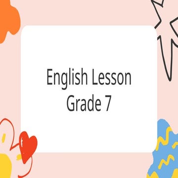 Powerpoint template for english lesson grade 7 | PPTX