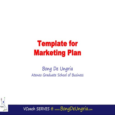 Template for Problem Solving Marketing Plan