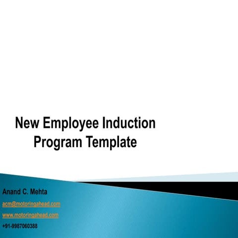 Template for new employee induction program - Suitable for all kinds of organ...