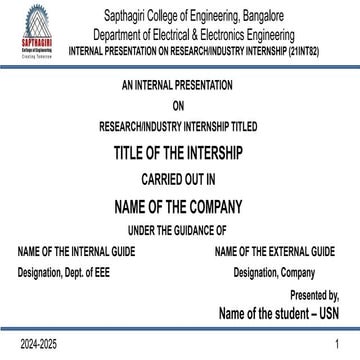 Template for presentaion on Internship.pptx