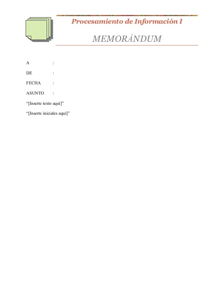 Template Memo Español