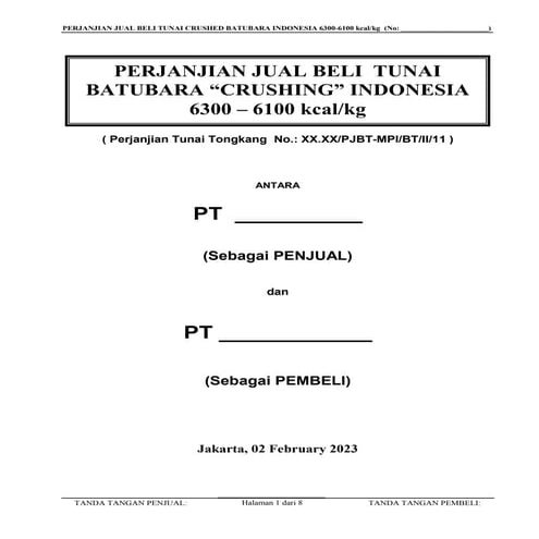Template Penjualan BatuBara Tunai.doc