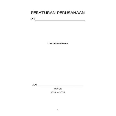 TEMPLATE PERATURAN PERUSAHAAN.doc