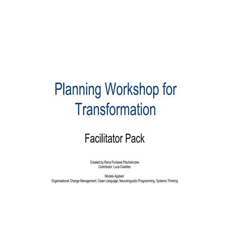 Transformation Planning Workshop Template
