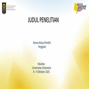 Template PPT Monev in university univers | PPTX