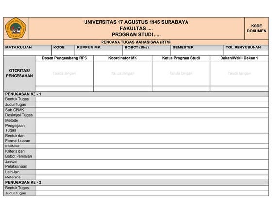 Format RPS-Baru RPS terbaru tahun2024 dikti | DOCX