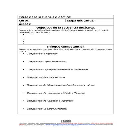 Template secuencia didáctica TIC LOE Aulablog