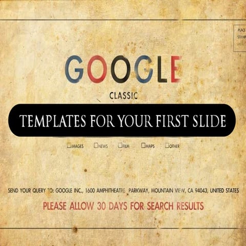 Templates For your First Slide II | PPTX