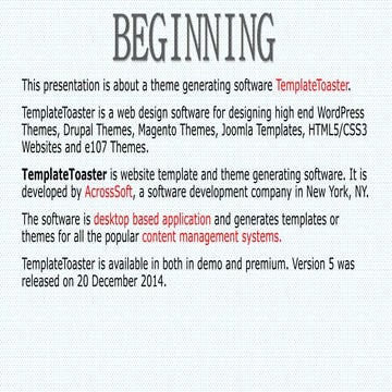 All about TemplateToaster and its Features