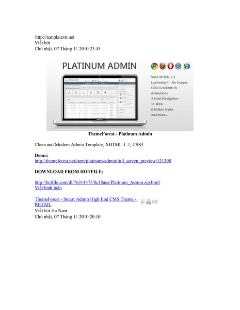 Template Admin