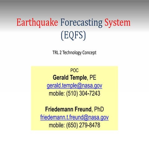 Earthquake Forecasting System 