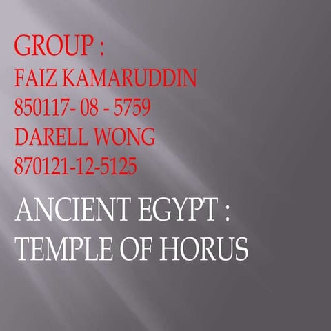 Temple of horus(dell n faiz)